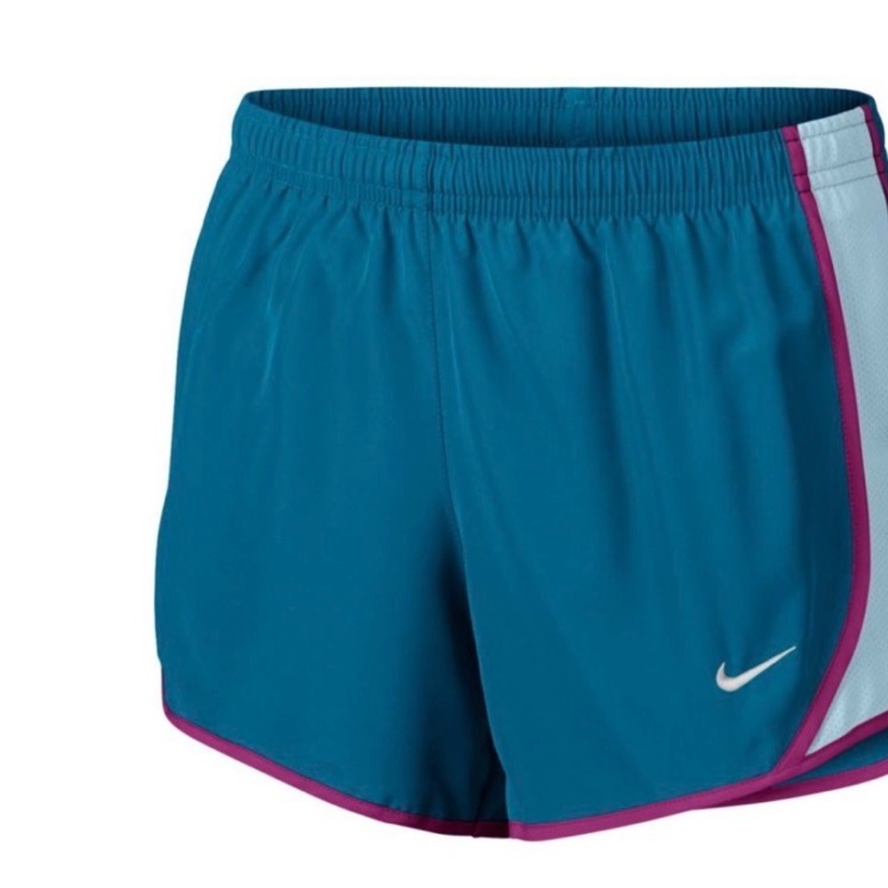 EUC Nike Tempo Women's Blue and Pink Athletic Shorts
